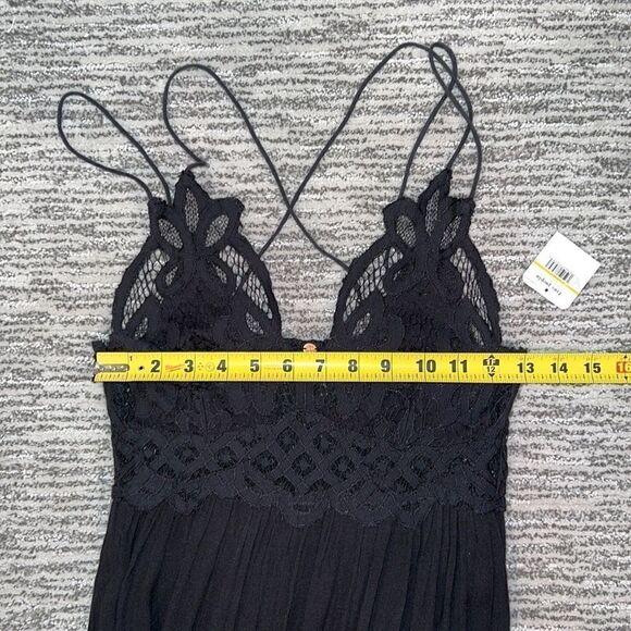 NWT- Free People One Adella Maxi Slip Dress Black Small - Picture 10 of 16